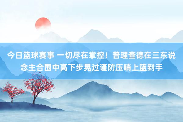 今日篮球赛事 一切尽在掌控！普理查德在三东说念主合围中高下步晃过谨防压哨上篮到手